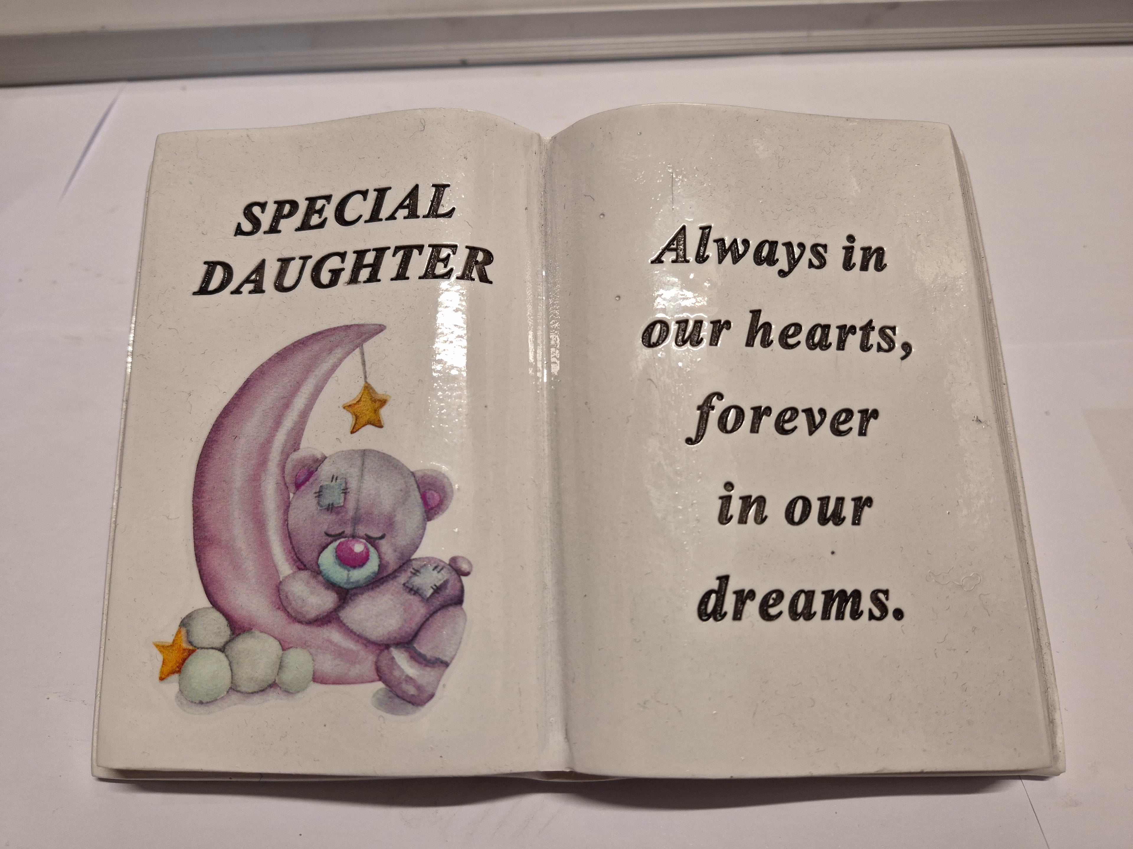 Daughter Memorial Moon Bear Book