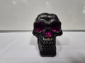 Black Crystal Skull With Pink Glitter