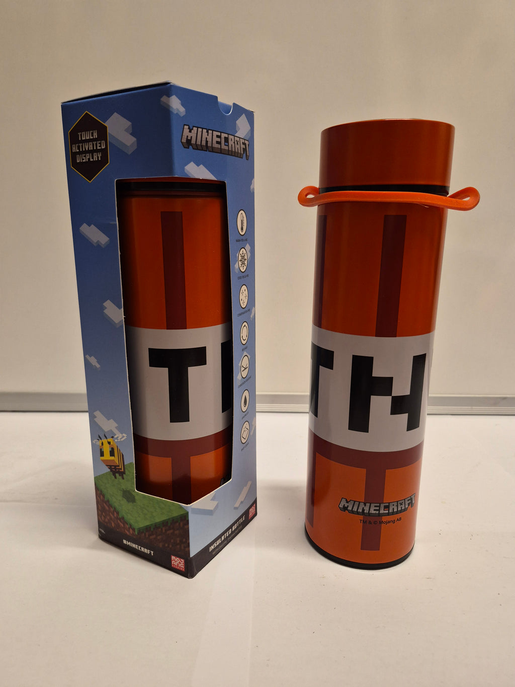 Minecraft Insulated Bottle With Digital Thermometer
