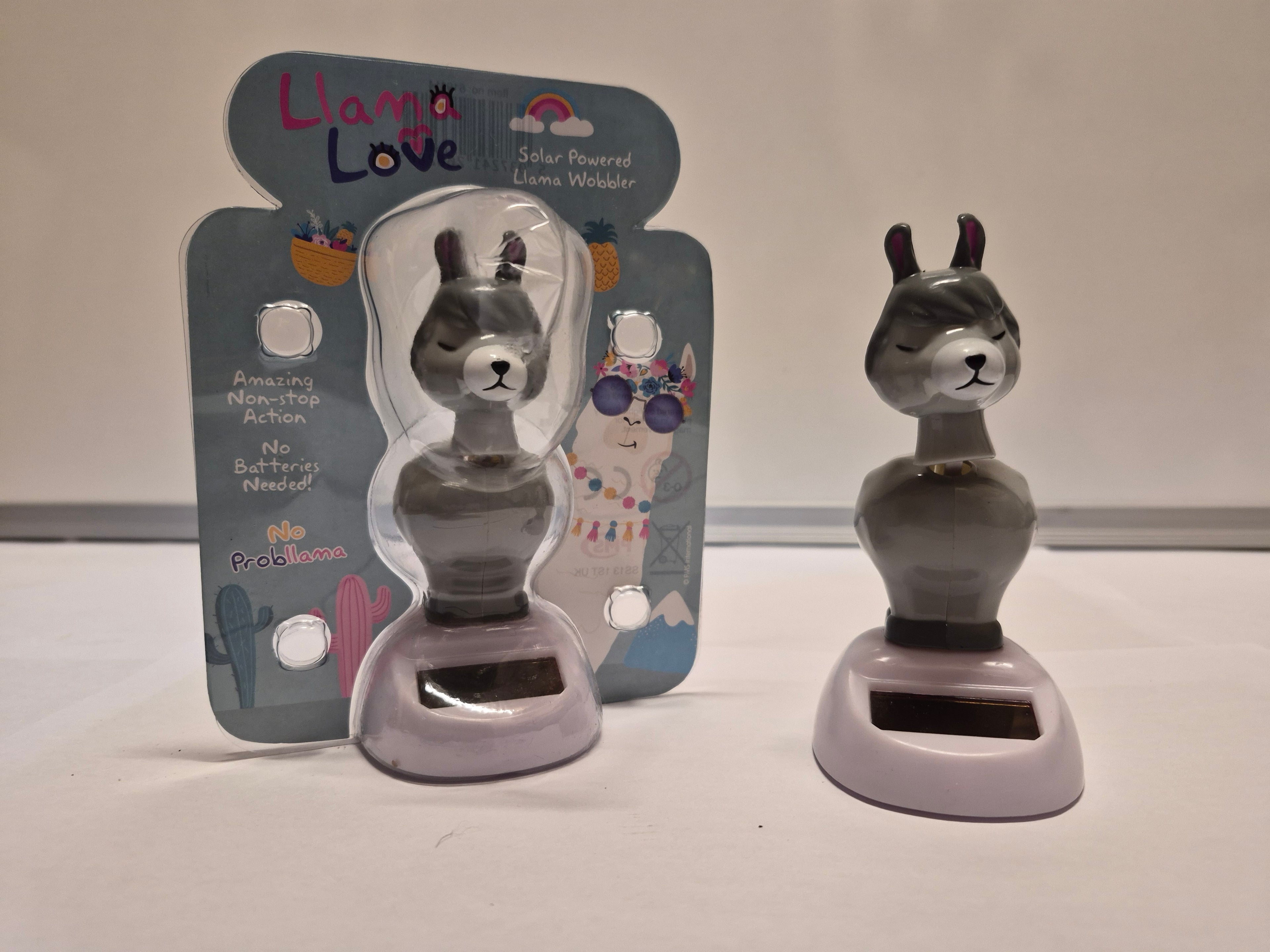 Llama Love Solar Pal - Solar Powered Animal Novelty Bobbing Figure