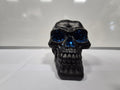 Black Crystal Skull With Blue Glitter
