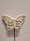 Daughter Butterfly Memorial Stake