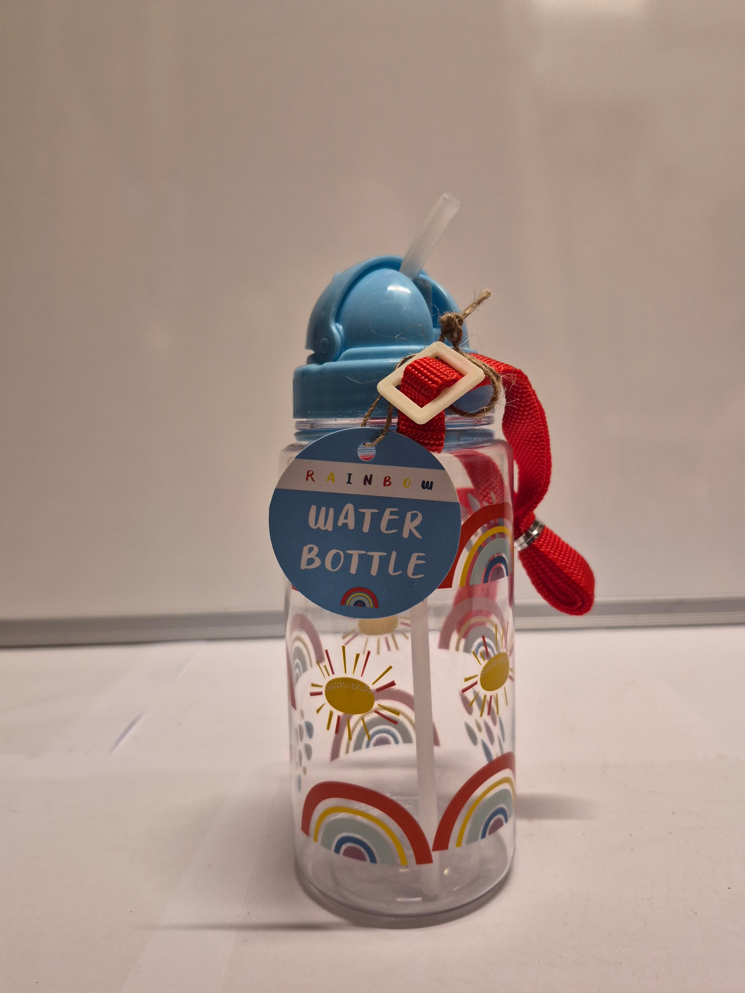 Rainbow Bottle With Flip Straw