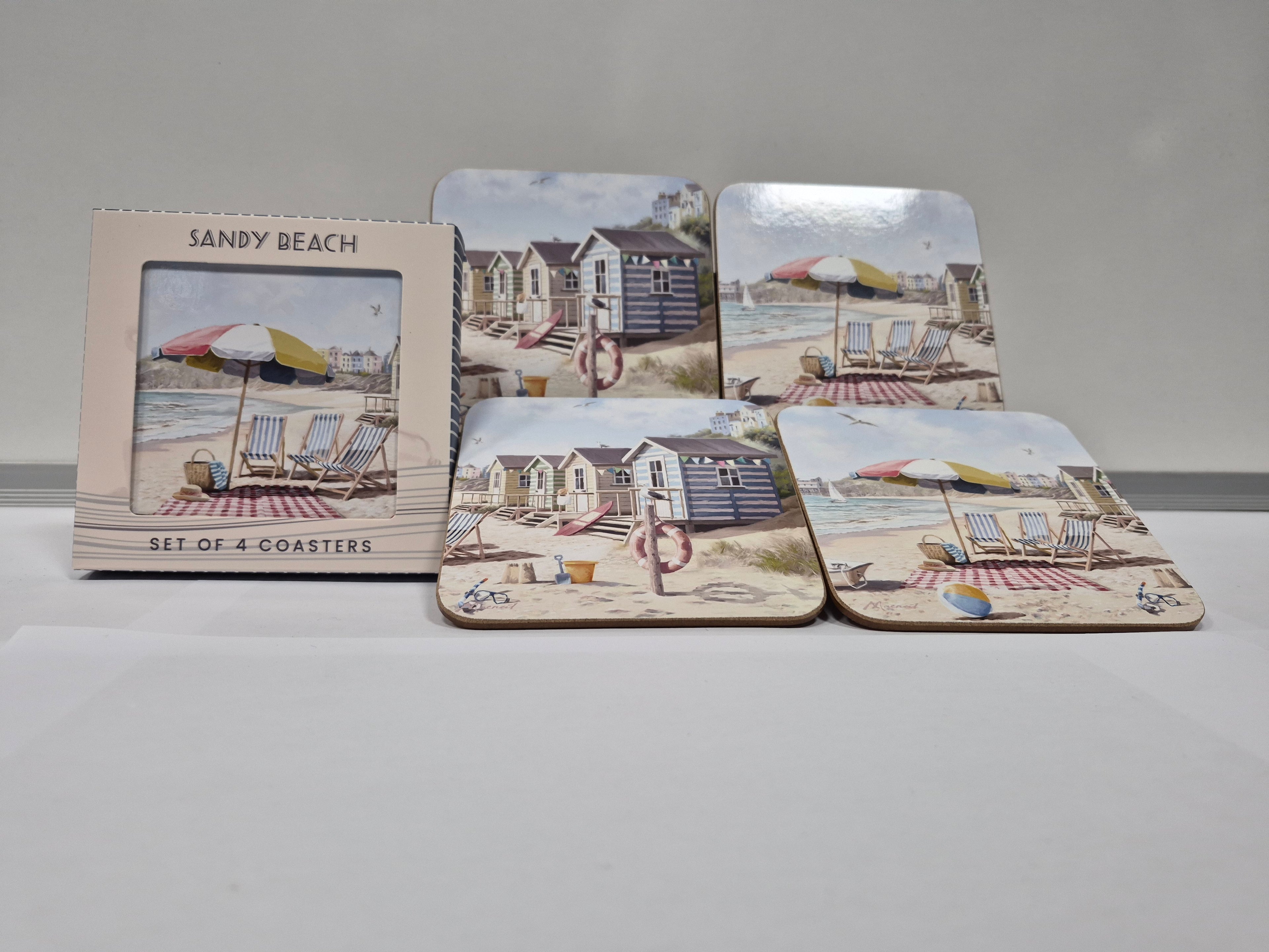 Sandy Beach - Set of 4 Coasters