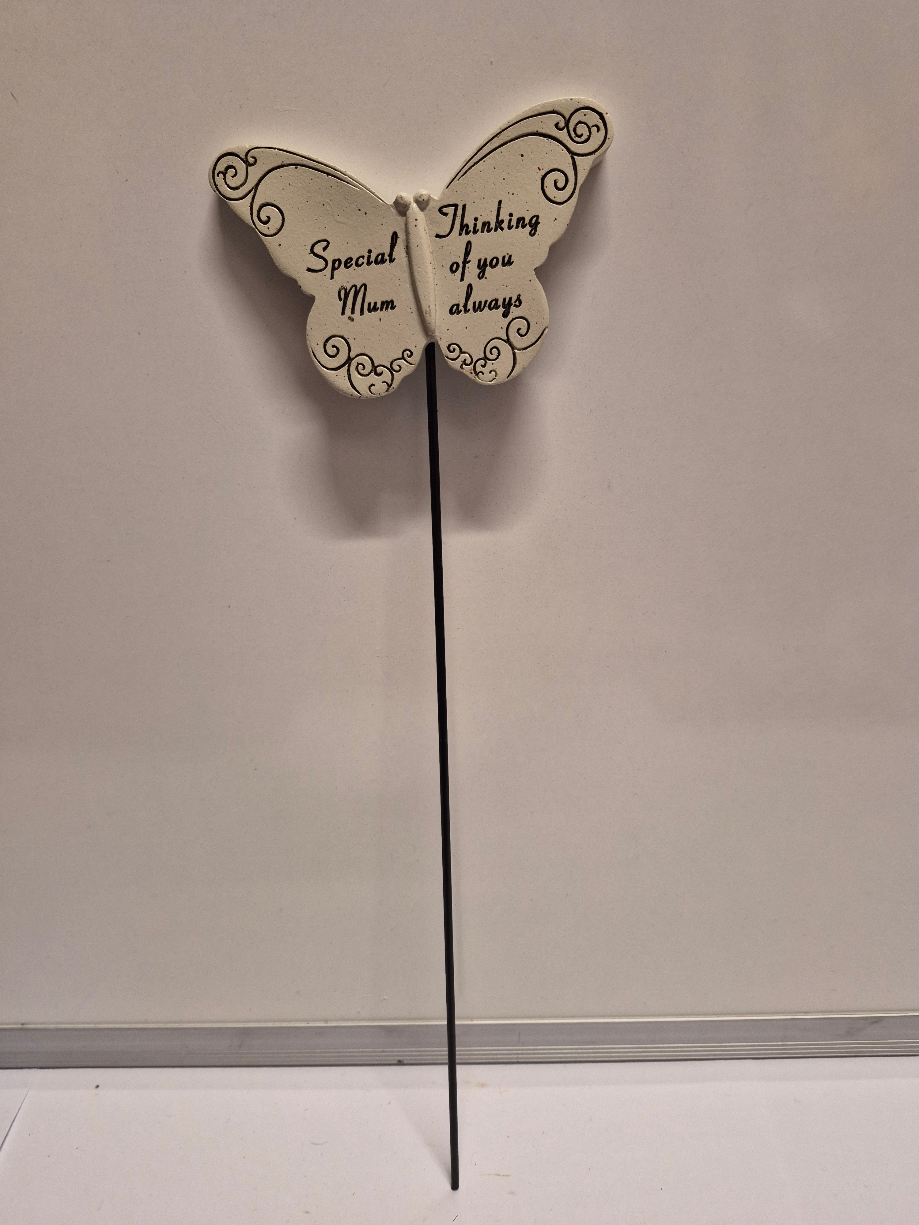 Mum Butterfly Memorial Stake