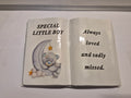 Special Little Boy Memorial Moon Bear Book
