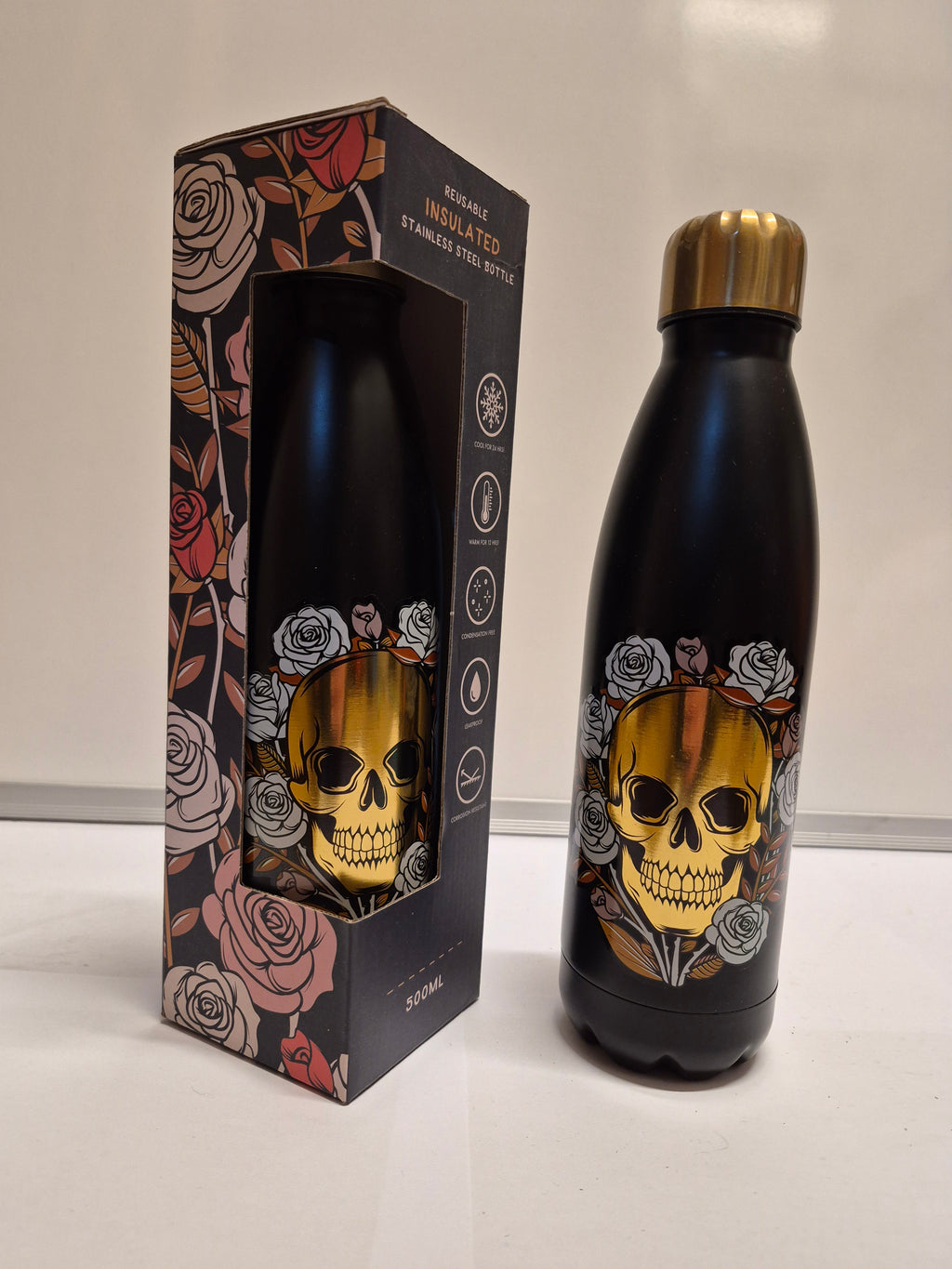 Skulls & Roses Insulated Stainless Steel Bottle