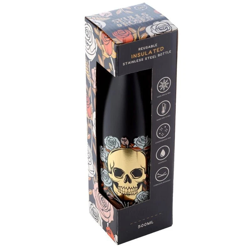 Skulls & Roses Insulated Stainless Steel Bottle