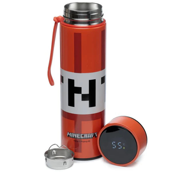 Minecraft Insulated Bottle With Digital Thermometer