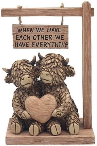 When we have each other we have everything - Highland Cows swing sign
